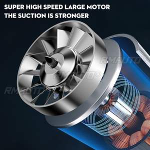 Aspiradora inalámbrica para coche, aspiradora de mano inalámbrica de 15000Pa, aspiradora de doble uso para el hogar y el coche, Mini aspiradora con batería integrada - Product Image 4