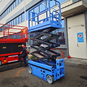 Elevador de tijera móvil automático con precio de descuento, plataforma de trabajo aéreo eléctrica de 8m para almacén - Product Image 3