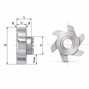 Fraise à rainurer modulaire pour aluminium non revêtu poli, gamme complète 16-160 mm, directement de l'usine OEM - Product Image 2