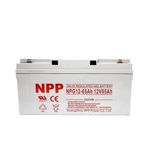 NPP Valve Regulated Gel <b>Battery</b> <b>12V</b> 65Ah Rechargeable Industrial Use - Product Image 1