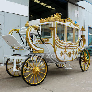 Популярная на открытом воздухе, настраиваемая по цвету, роскошная королевская карета: конная и электрическая, с лошадьми - Product Image 6
