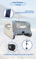 Entroffy Catamaran Électrique Solaire Gonflable Drop Stitch Personnalisable, Bateau-île Flottant pour Lac et Rivière, En Stock