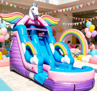 Toboggan aquatique gonflable en PVC à double voie, adapté aux enfants et aux adultes, disponible à la location, piscine, couleur et taille personnalisables, marque Dacheng