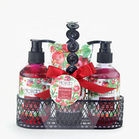 Coffret Cadeau de Luxe Hailida pour le Bain, Personnalisé, Parfum Grenade, Panier en Fil Métallique, Huiles Essentielles, Vente Chaude OEM, Fête des Mères
