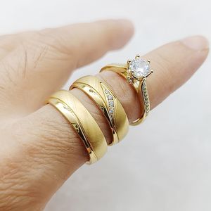 Bijoux Cnc fait à la main en argent sterling 925 véritable bagues de fiançailles de mariage Cz <span class=keywords><strong>diamant</strong></span> 24k plaqué or bijoux alliances <span class=keywords><strong>bague</strong></span> - Product Image 4