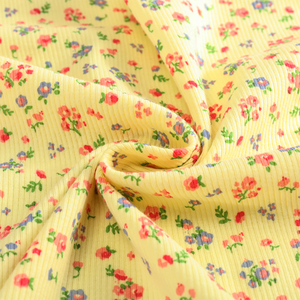 Tela de tejido fino con estampado Floral, Jersey elástico de punto, para coser vestidos o Tops de verano - Product Image 5
