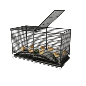 Cage en fil de fer pour l'élevage de poussins et de cailles, conception anti-évasion, grand espace pouvant accueillir 30 à 80 cailles roux, utilisable toute l'année - Product Image 6