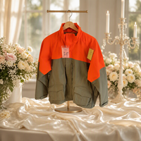 Veste de travail d'hiver pour homme en toile de coton tissée délavée, robuste, grande taille, color block, vêtement d'extérieur décontracté