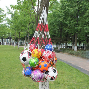 Venta al por Mayor de Canastas de Baloncesto para Exteriores, Fútbol, Voleibol, Bolsa de Malla Trenzada Grande de Goma Roja + Blanca, Accesorios Deportivos - Product Image 2