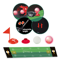 Jeux de mini-golf d'intérieur et d'extérieur en gros, jouets lumineux pour enfants, ensemble de golf pour enfants, jouet de golf dinosaure avec tapis de putting