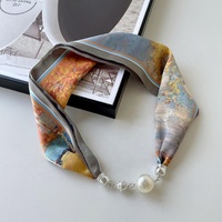 Zifeng OEM Foulard en soie de Turquie, nouveau collier à fermoir magnétique, écharpe en soie