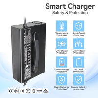Cargador Súper Rápido Robot de 1000W 48V/17A 60V/14A 72V/11A con Certificación UL para Bicicletas Eléctricas, Montacargas, AGV, Cortacéspedes, Drones y Patinetes Eléctricos