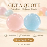 Distributeur de jouets anti-stress en TPR translucide, aspect pierre précieuse, en forme de boule de cristal, personnalisables OEM, vente en gros