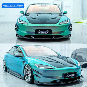 ชุดแต่งพลั่วหน้าคาร์บอนไฟเบอร์ CMST คุณภาพสูงพร้อมริมฝีปากด้านหน้าเหมาะสําหรับรถ <span class=keywords><strong>Tesla</strong></span> รุ่น <span class=keywords><strong>3</strong></span> ที่ได้รับการอัปเดตในปี 2023 - Product Image 2