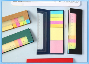 Bloc de Notas con Regla, Notas Adhesivas Promocionales con Logotipo Personalizado, Marcadores de Página, Bloc de Notas Desprendible para Oficina y Escuela - Product Image 3