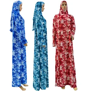 NEW Beauty Tie-dye Print Tassel Hijab Abaya Muslim Long Dress Women Islamic Jilbab African Dresses Dubai Turkish Modesty Kaftan