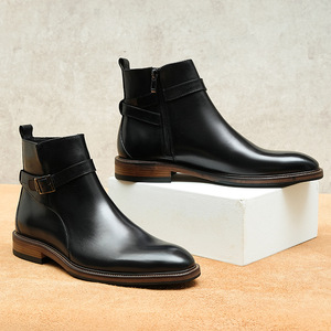 Chaussures plates décontractées et habillées DSYX pour hommes, en cuir véritable respirant, légères, à enfiler, pour affaires, mariage et extérieur - Product Image 3