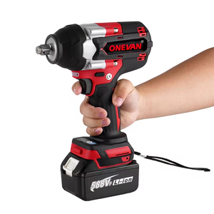 ONEVAN 1800N.M Clé à chocs électrique sans balais 1/2 pouces Clé à chocs sans fil pour camions pour <span class=keywords><strong>Makita</strong></span> <span class=keywords><strong>18V</strong></span> Batterie DIY - Product Image 1
