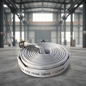 Tuyau d'incendie en PVC de 1 1/2 po x 30 m avec raccord en aluminium 220 PSI, accessoire d'équipement de lutte contre l'incendie - Product Image 6