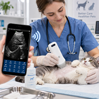 Veteriner Ultrason Tarayıcısı Kablosuz Ultrason Probu Taşınabilir El Tipi WiFi Ultrason Köpek Kedi Hayvan Teşhisi için