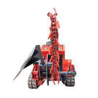 Mini Trencher Chainsaw Efisiensi Tinggi, Mini Skid Steer Trencher Bertenaga Bensin untuk Penggunaan Kebun dan Pertanian HTC-24