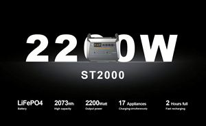 Factory 2000W Portable Solar Power Station Battery Backup Pure Sine Wave Energy <b>Storage</b> - Product Image 5