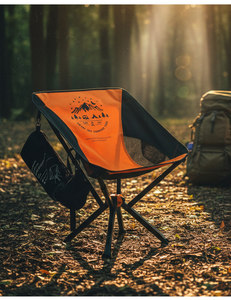 เก้าอี้พักผ่อนแบบพับได้ Moon <span class=keywords><strong>Chair</strong></span> น้ำหนักเบาพิเศษ ผลิตจากอลูมิเนียมอัลลอยด์ สำหรับกิจกรรมกลางแจ้ง พกพาสะดวก ไม่ต้องติดตั้ง มีพนักพิง เหมาะสำหรับการตั้งแคมป์ - Product Image 2