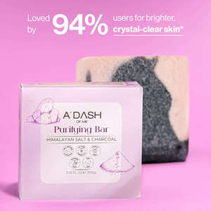 ADASH of Me Purifying Bar Himalayan Salt Charcoal Soap with Cucumber Spirulina Kaolin for Clear Skin - Product Image 2