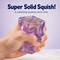 Mainan Pereda Stres Gel Squishy Cube, Kubus Fidget Jelly Lembut dan Elastis dengan Dekorasi Buah, untuk Dewasa Remaja OEM Custom