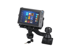 Support antichoc en plastique à double bras oscillant horizontal de 12 pouces, compatible avec Garmin Humminbird Lowrance