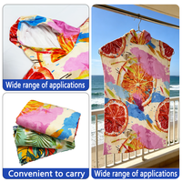 Serviette de plage poncho en microfibre imprimée antimicrobienne personnalisée, séchage rapide, écologique, durable, toutes saisons