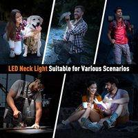Lampe de cou détachable rechargeable à LED, intensité réglable, pour étude et travail, base magnétique, mains libres, utilisation facile, portable, 500LM, lumière froide, IP44