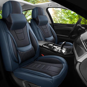 Ensemble complet de housses de siège de voiture universelles en cuir PVC avec coussin de siège de voiture, accessoires intérieurs de voiture - Modèle A5 - Product Image 3