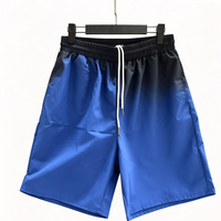 Short de bain pour homme à séchage rapide, bleu uni, avec cordon de serrage, short de plage décontracté, taille élastique, coupe ample, short de surf d'été, vente en gros personnalisée