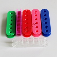 Donlis PC Plastik Humbucker Guitar Pickup Bobbins dalam Warna Merah Pink Biru Hijau Transparan Ungu dengan Sekrup di Sisi