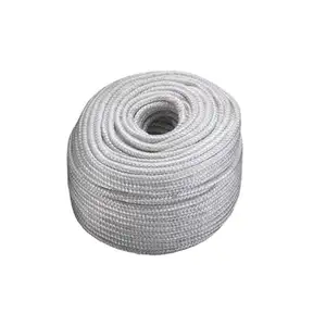 Diameter 8mm Heat Insulation Flexible Fiberglass Knitting Rope For Stove Sealing Knitted Fiberglass Seal