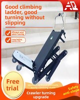 Chariot d'escalade pliable grande taille pour escaliers, véhicule tout-terrain à quatre roues entièrement automatique