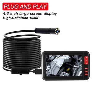 Caméra endoscopique industrielle P20 Plug and Play 4,3 pouces 1080P, boroscope d'inspection de 2 m avec objectif de 8 mm, batterie de 2000 mAh - Product Image 1