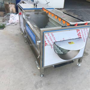 Rodillo de lana eléctrico pequeño Industrial, pelador de lavado de verduras de raíz, limpiador de patatas de yuca y jengibre, máquina peladora a la venta - Product Image 6