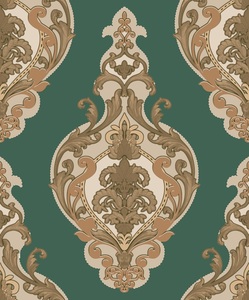Papier peint classique de luxe de style européen, papier peint damassé, décoration intérieure - Product Image 2