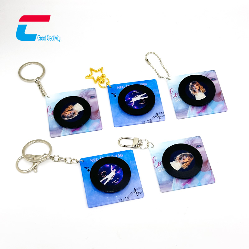 新品入荷 CXJカスタムミニNfcCdキーホルダーアクリルディスクNfcビニール その他