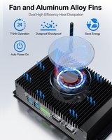 Hystou Industriële Mini Computer Intel I7-10810U Cpu Hd Ddr4 2com Rs232 Gpio Usb3.0 5G Wifi Robuust Met Koelventilator Mini Pc