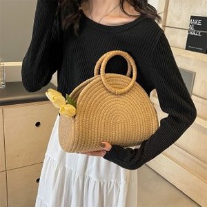 Túi Đựng Đồ Đa Năng Mùa Hè 2025 Thời Trang Hiện Đại Dung Lượng Lớn Làm Từ Rơm Dệt Túi Xách Đi Biển Cho Nữ - Product Image 6