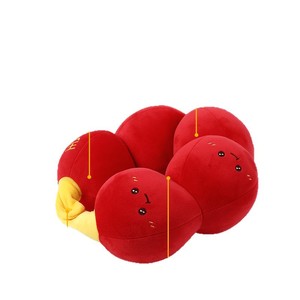 Almohada de viaje portátil con forma de U de espino candido, 28x26x14cm, para adultos, con diseño de frutas, lavable a mano - Product Image 1
