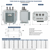 Transformador Sumergido en Aceite de Aleación Amorfa SBH25 10kV 30-2500kVA con Pérdidas a Bajo Carga Ultrabajo, Grado 1 GB20052