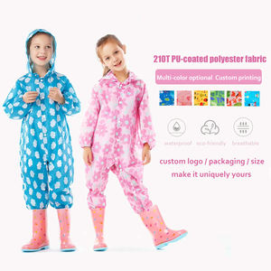 Impression personnalisée Imperméable pour tout-petits Combinaison imperméable légère d'extérieur pour enfants Vêtements une pièce pour bébé avec capuche - Product Image 1