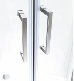 Mampara de Ducha Rectangular Corredera con Marco Cromado OEM/ODM <span class=keywords><strong>HECE</strong></span>, Vidrio Templado y Marco de Aleación de Aluminio - Product Image 2