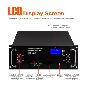 Batterie lithium-ion LiFePO4 rechargeable 51,2 V 400 Ah, batterie lithium 200 Ah 300 Ah montée sur rack - Product Image 4