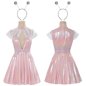 Vestido de <span class=keywords><strong>Cosplay</strong></span> Infantil sin Mangas con Diseño de Skateboard, Metálico, Brillante y con Música Electrónica - Product Image 1