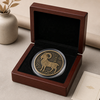 Pièce de monnaie chinoise du zodiaque en bronze antique 2027, motif Chèvre et Bélier, porte-bonheur, double face, souvenirs, cadeaux, vente en gros, pièce commémorative personnalisée